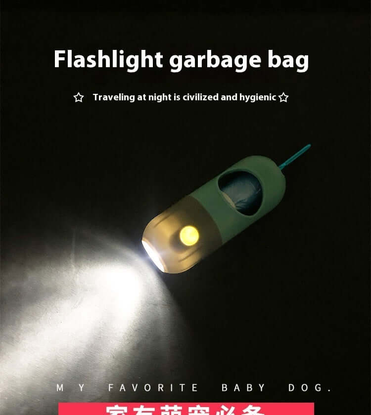 LED pet waste bag dispenser for dogs and cats