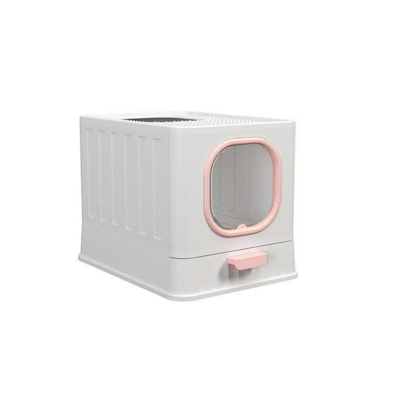 Enclosed Cat Litter Box – Large Folding Design with spacious interiors and easy access for pets.