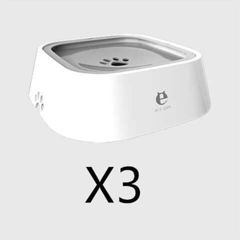 Perro curioso inspeccionando el Anti Spill Pet Water Bowl, diseño anti derrame para mantener el agua limpia.