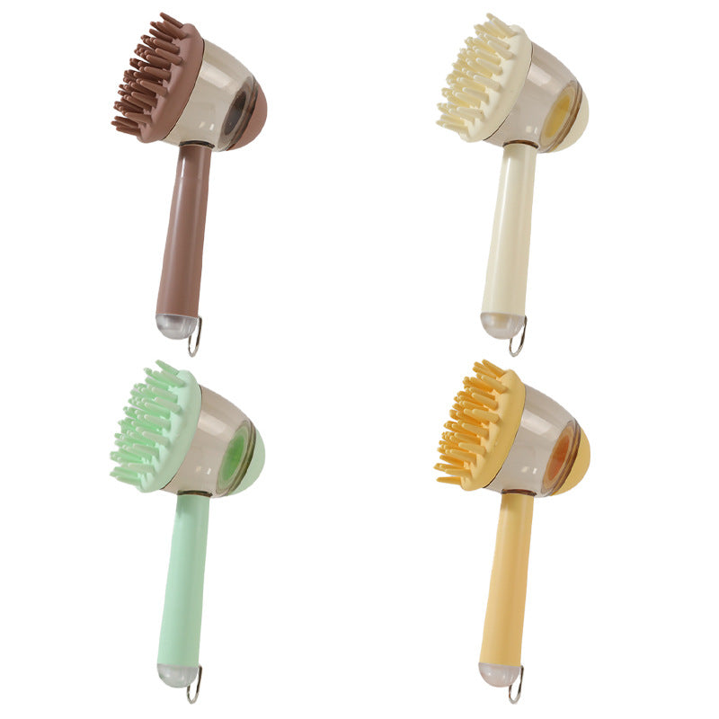 3 in 1 Pet Bath Brush en varios colores para perros y gatos, ideal para limpieza y masaje durante el baño.