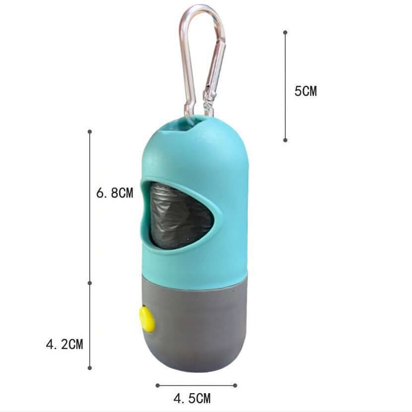 LED pet waste bag dispenser for dogs and cats